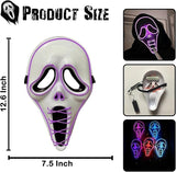 Red Skull Latex Halloween Mask – Full Head Horror Mask with Shroud, Breathable & Comfortable Scary Costume for Adults