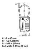 Master Lock TSA Approved 4-Digit Combination Luggage Lock with Flexible Cable, Travel Security Padlock