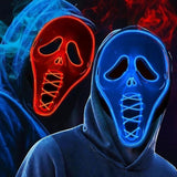 Red Skull Latex Halloween Mask – Full Head Horror Mask with Shroud, Breathable & Comfortable Scary Costume for Adults