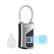 Waterproof Fingerprint Smart Padlock with Backup Key, USB Rechargeable Biometric Security Lock for Gym, Luggage & Storage