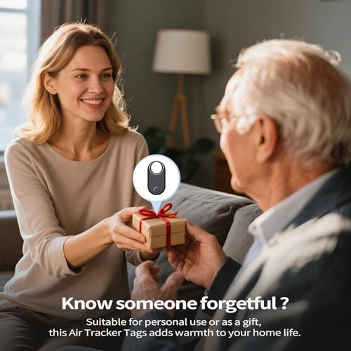Apple Find My MFi-Certified Bluetooth Tracker Tag 4 Pack, Waterproof Smart Item Locator with 100dB Alert and Global Tracking