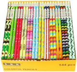 144-Count Assorted Color #2 HB Pencils with Erasers