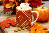 Pumpkin Spice Hot Cocoa Mix – Low Caffeine Creamy Fall Drink (1.58 lb Bag + 2 Single-Serve Packs)