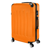 3-in-1 ABS Hard Shell Luggage Set – Lightweight Spinner Suitcases (20", 24", 28") – Orange