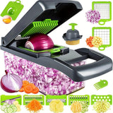 16-in-1 Vegetable Chopper Set – Multi-Blade Slicer with Container & Peeler - PulinGO