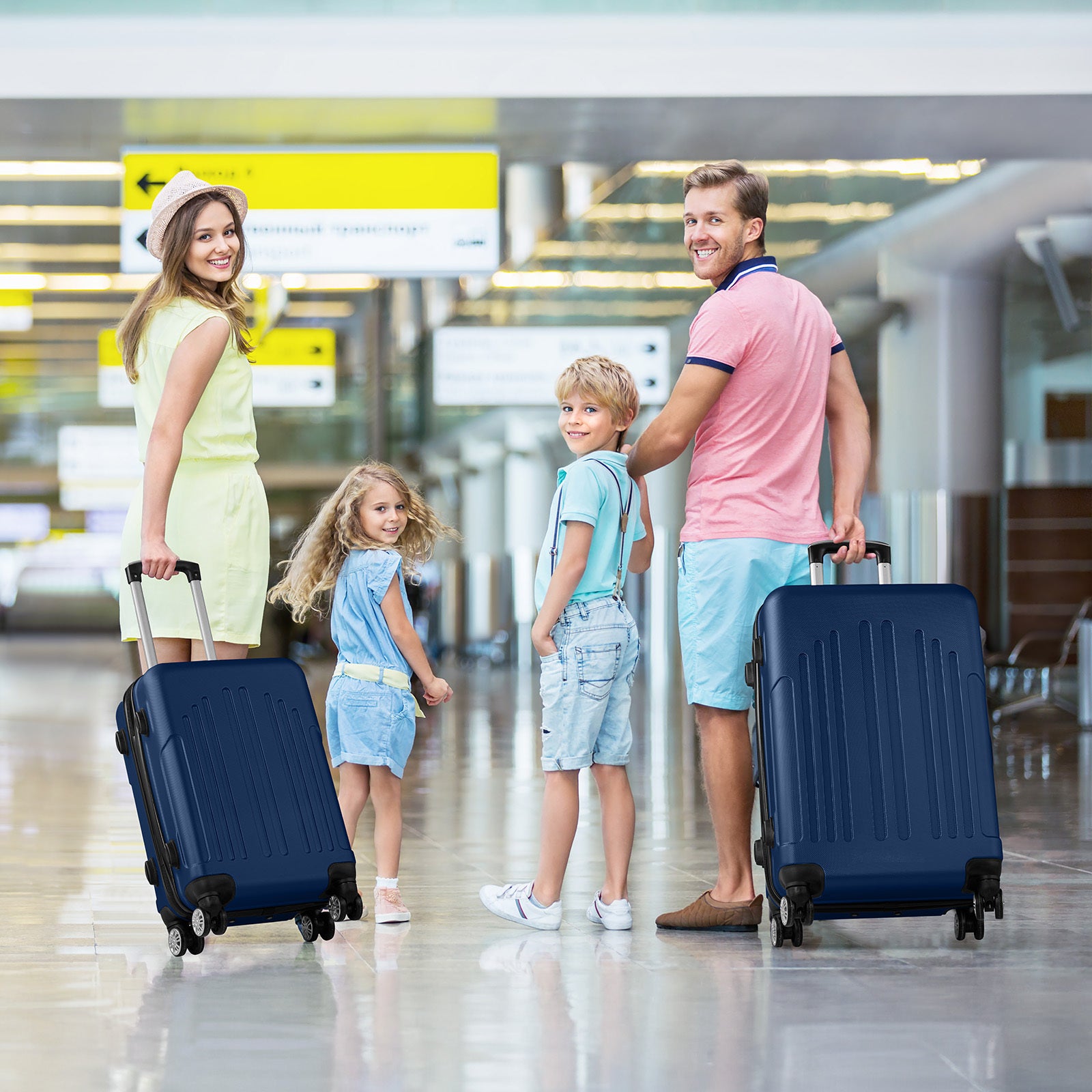 3-Piece ABS+PC Expandable Suitcase Set