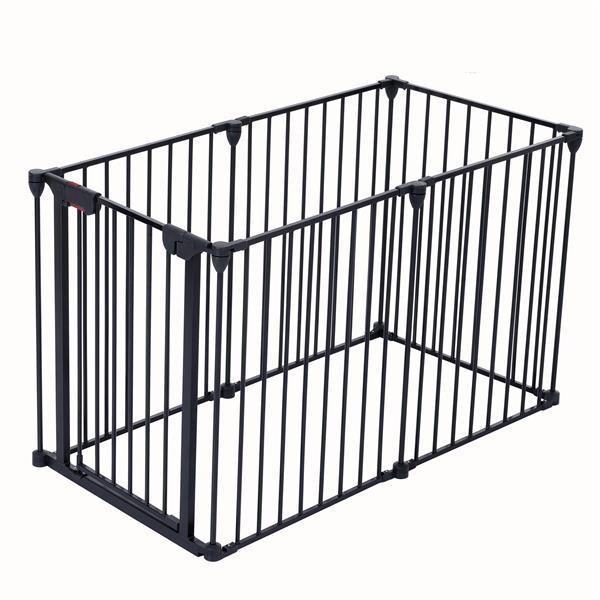 150″ Adjustable Safety Gate with 6 Panels – Steel Barrier for Stairs, Pets & Restricted Areas