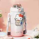 Sanrio Licensed 500 ml Insulated Stainless Steel Bottle – Cute Character Straw Bottle for Travel & Daily Use 🥤🎀