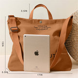 Women’s Large Capacity Canvas Tote Bag 👜 Stylish High-End Black Shoulder Bag for Shopping & Daily Use