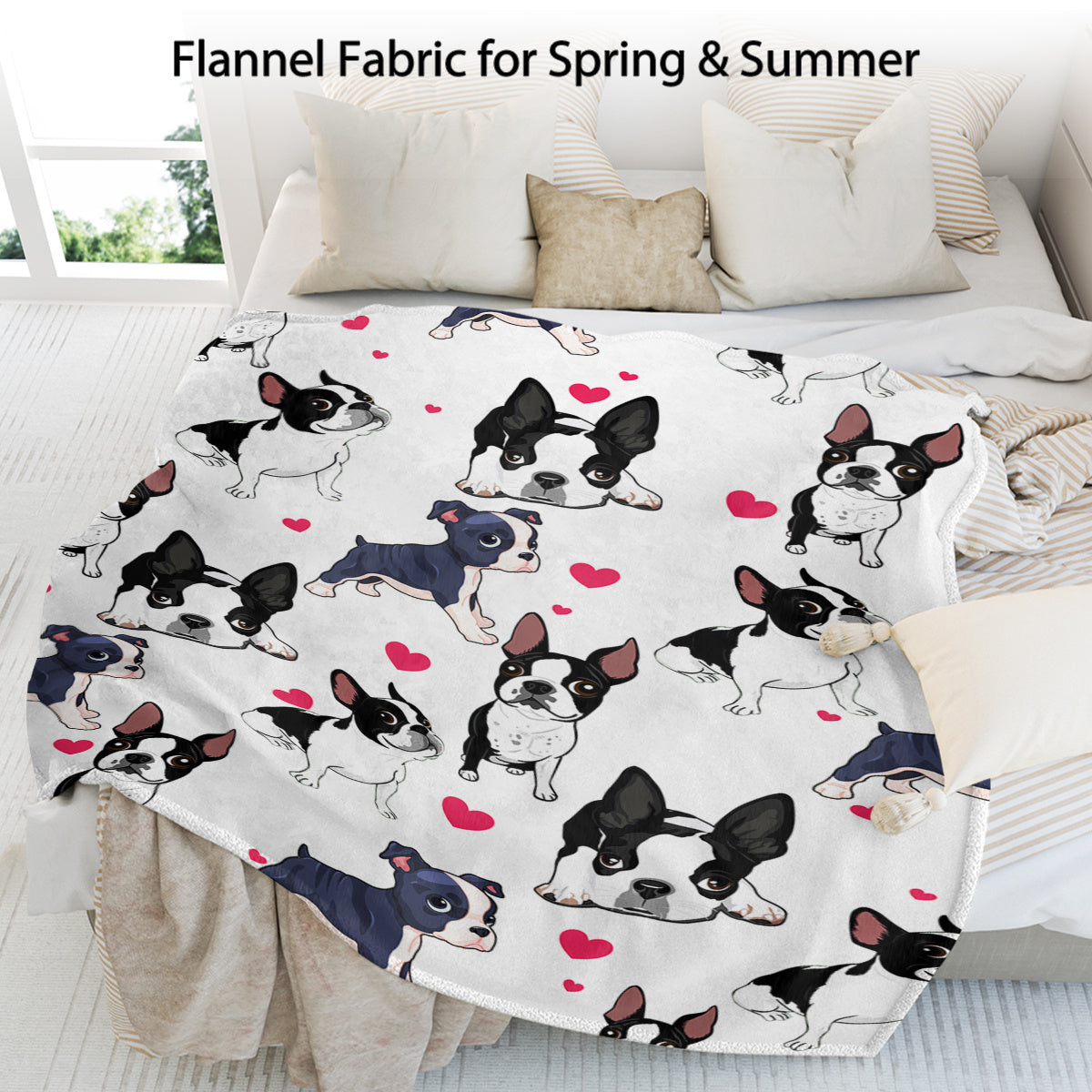 Adorable Fleece Dog Blanket – Soft, Cozy, Lightweight Flannel Throw for Couch, Bed & Living Room Decor, 75 × 100 cm