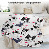 Adorable Fleece Dog Blanket – Soft, Cozy, Lightweight Flannel Throw for Couch, Bed & Living Room Decor, 75 × 100 cm