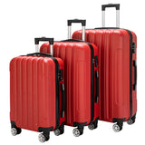 Vertical Pattern 3-in-1 Luggage Set with Universal 360° Spinner Wheels & Pull Rod Design