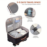 Lovevook Women’s Quilted Travel Backpack – 10.57 gal Capacity, Multi-Compartment Carry-On with 17.3″ Laptop Sleeve (Black/White/Brown)