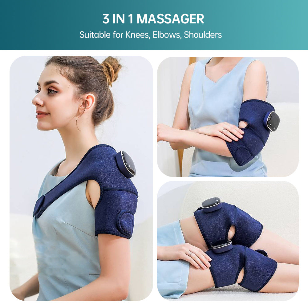 Trending Smart Knee Massager with Heat 🔥 & 3 Vibration Modes – Type-C Fast Charging Pain Relief for Joint Care