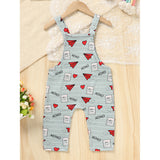Baby Boy & Girl Casual Heart Jumpsuit – Valentine’s Day Paper Airplane XOXO Trendy Outfit