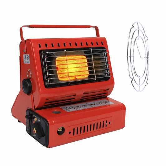 2-in-1 Portable Butane Burner Heater & Stove – Outdoor Gas Heater & Cooking Stove with Handle