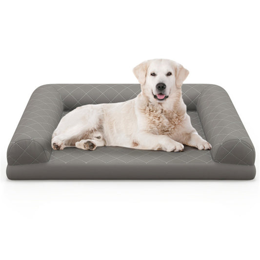 36" Orthopedic Dog Bed – Supportive Foam Mattress with Washable Removable Cover & Non-Slip Base for Medium & Large Dogs