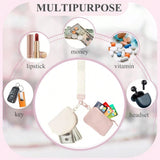 Keychain Wristlet Wallet for Women 💖 Mini Dual Pouch Wallet with Zipper – Stylish & Functional