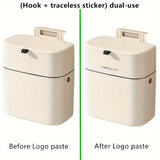 Large Capacity Horizontal Slim Wall-Mounted Trash Can with Lid – Household Kitchen Accessories