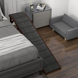 Pet Ramp for Dogs with Non-Slip Carpet & Top Platform – Brown Pine Wood, 74" × 16" × 25"