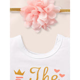 3PCS Newborn Baby Girl Outfit 👶 Romper + Tutu Skirt + Headband Set 🎀