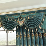 Luxury Elegant Embroidered Velvet Blackout Curtains – High-End Villa Style, Finished 2-Piece Set for Living Room or Bedroom