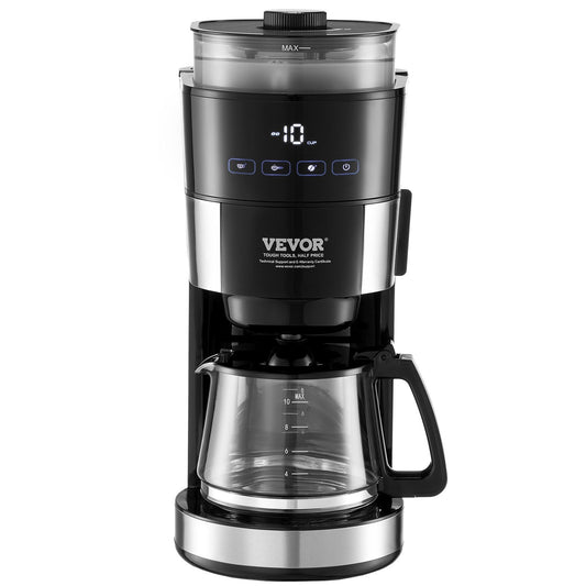 Vevor 10-Cup Drip Coffee Maker ☕ Programmable Coffee Machine with 3 Brew Strength Control – Home & Office