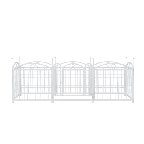 24-Inch Indoor Dog Playpen – 8-Panel Foldable Metal Pet Exercise Pen for Puppies & Small Dogs