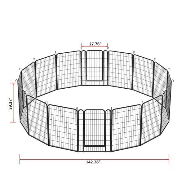 16-Piece Heavy Duty Metal Pet Playpen – Expandable Exercise Fence for Dogs, Cats & Small Animals
