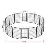 16-Piece Heavy Duty Metal Pet Playpen – Expandable Exercise Fence for Dogs, Cats & Small Animals