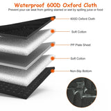 Dog Car Back Seat Cover – Waterproof 600D Oxford Cloth Protector with Zipper Mesh Window, Storage Bags & Side Flaps for Cars, Trucks & SUVs