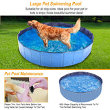 Foldable Pet Swimming Pool – 160×30 cm Heavy-Duty PVC Splash Pool for Dogs & Cats