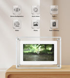 7-Inch Acrylic Auto-Rotating Digital Photo Frame – Built-In Memory, Rechargeable Battery, High-Resolution Display, Desktop Decoration