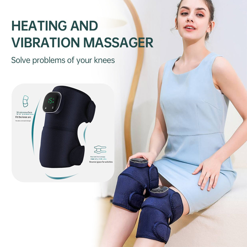 Trending Smart Knee Massager with Heat 🔥 & 3 Vibration Modes – Type-C Fast Charging Pain Relief for Joint Care