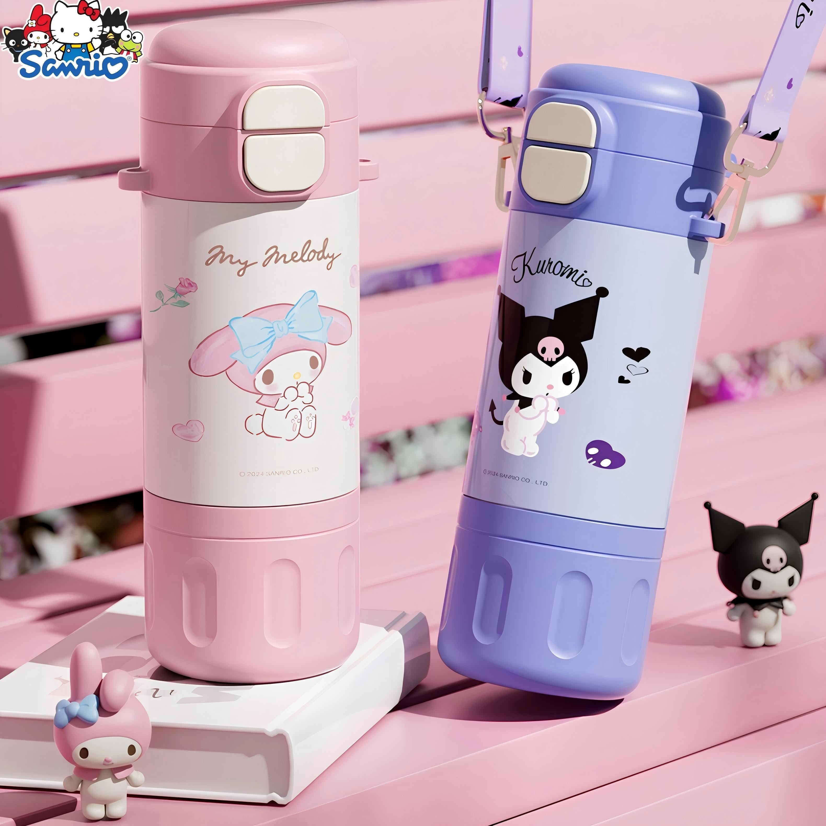 Sanrio Licensed Reusable Straw Cups – My Melody, Cinnamoroll & Kuromi Stainless Steel Character Design 🥤🎀