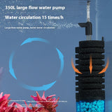 Electric Aquarium Filter – Double Head Cotton Water Fairy with Filter Material, 5W 350L Silent Water Circulation System
