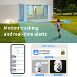 Smart HD WiFi Light-Bulb Surveillance Camera – 360° Panoramic Monitoring, 1440p, Remote Two-Way Talk & Motion Alerts (2-Pack)