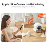 Smart Self-Cleaning Cat Litter Box – Automatic Scooping with Deodorization, App Control & 2.4G WiFi Support with Safety Padding