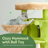 3-Inch Speaker-Shaped Double-Layer Cat House Hammock Bed – Yellow & Green Indoor Cat Furniture with Cozy Design