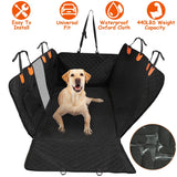 Dog Car Back Seat Cover – Waterproof 600D Oxford Cloth Protector with Zipper Mesh Window, Storage Bags & Side Flaps for Cars, Trucks & SUVs