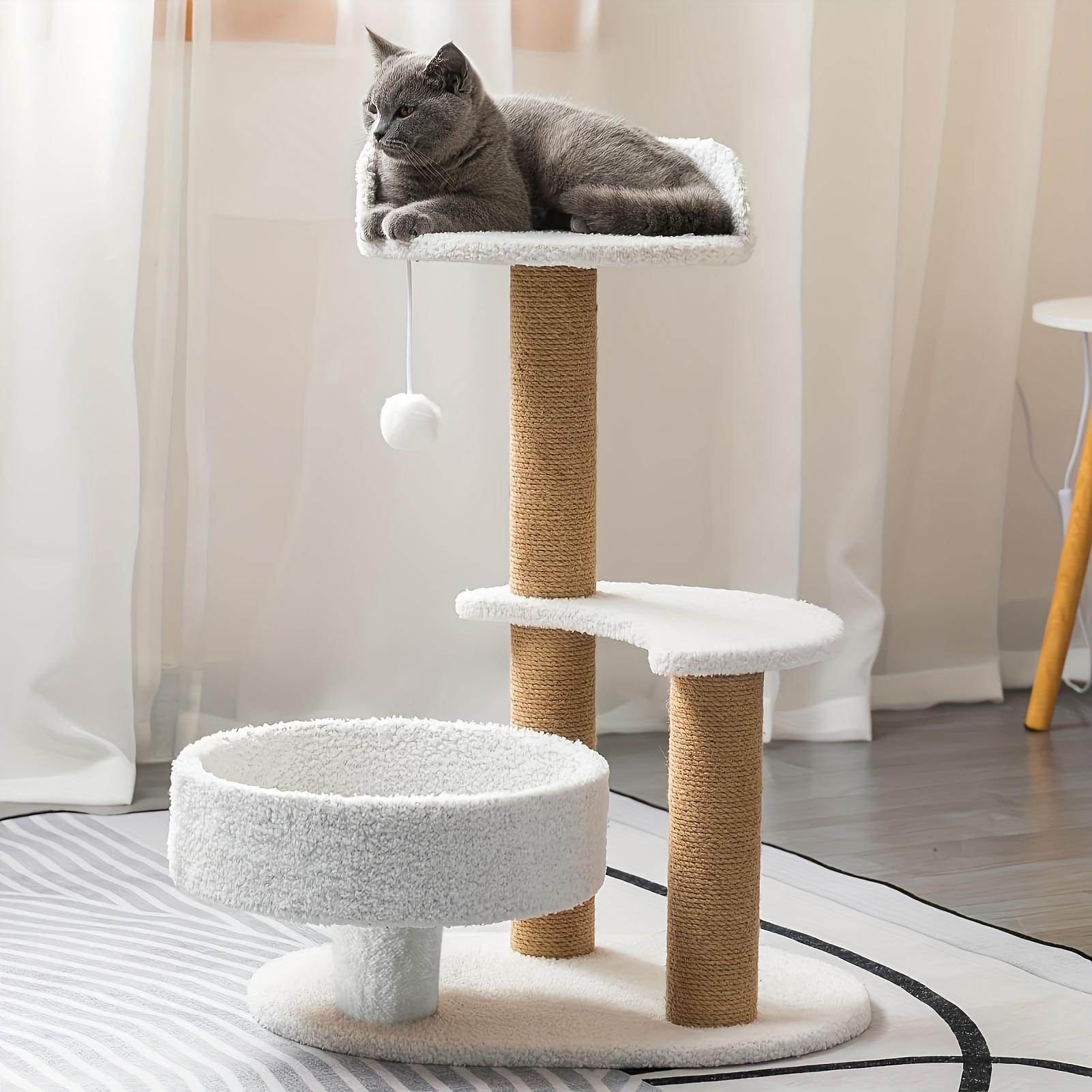 Multi-Layer Indoor Cat Tree – Climbing Tower with Scratching Posts & Interactive Ball Toy