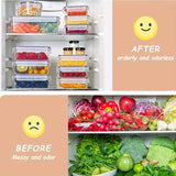 48-Piece Leak-Proof Meal Prep Food Storage Containers Set – Airtight, BPA-Free with Snap-Lock Lids & Free Labels