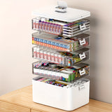 5-Tier Stackable Storage Bins with Lids & Doors – Collapsible Large-Capacity Organizer Box Set for Home, Kitchen, Office 🏡