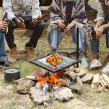 VEVOR Swivel Campfire Grill 🍖 Heavy Duty Steel Fire Pit Grate – 360° Adjustable Outdoor BBQ & Camping Cooking Rack