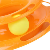 Pet Cat Crazy Ball Disk – Trilaminar Interactive Plate Toy with Rolling Balls for Indoor Cats, Fun Play & Exercise
