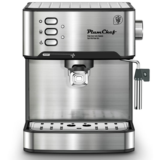 Professional 20-Bar Espresso Machine with Milk Frother & Pressure Gauge