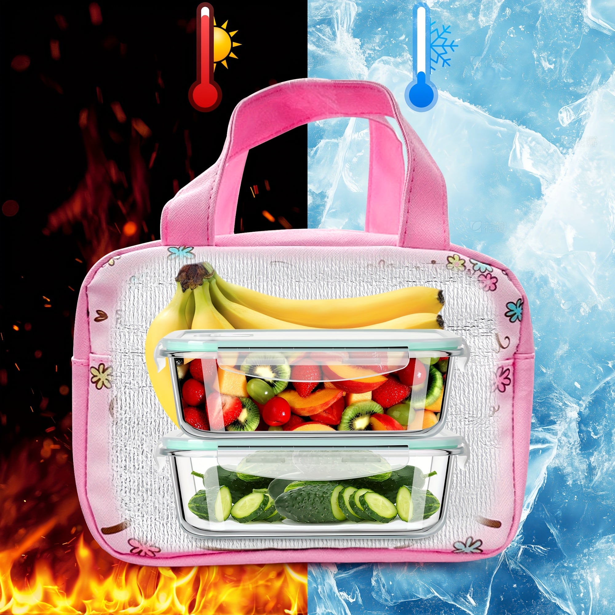 MY MELODY Insulated Lunch Bag – Tableware & Keychain Included, Perfect for School, Work & Travel 🍱🎀