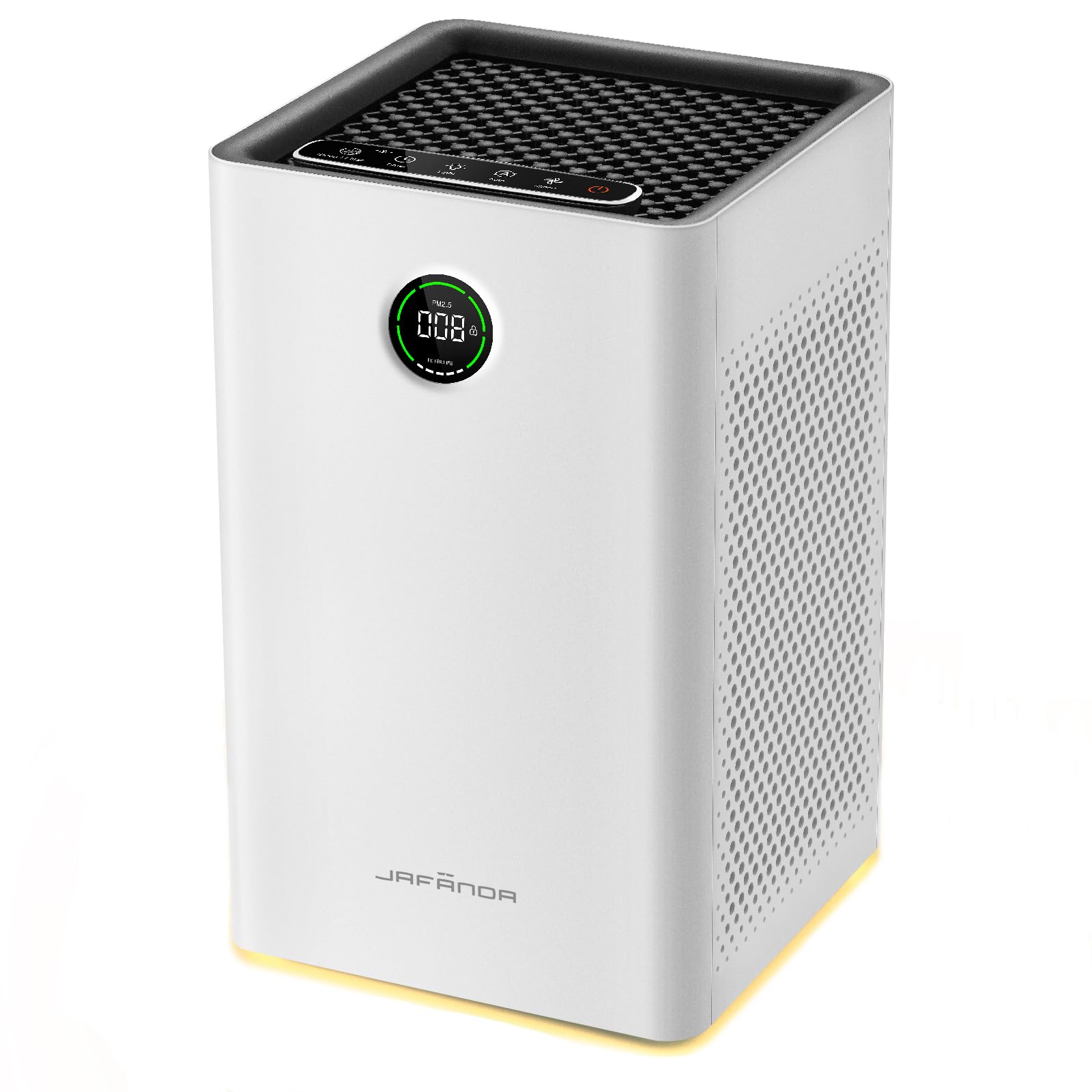 Jafanda HEPA Air Purifier for Large Rooms up to 1190 ft² Quiet Sleep Mode PM2.5 Sensor 3-Stage Filter White