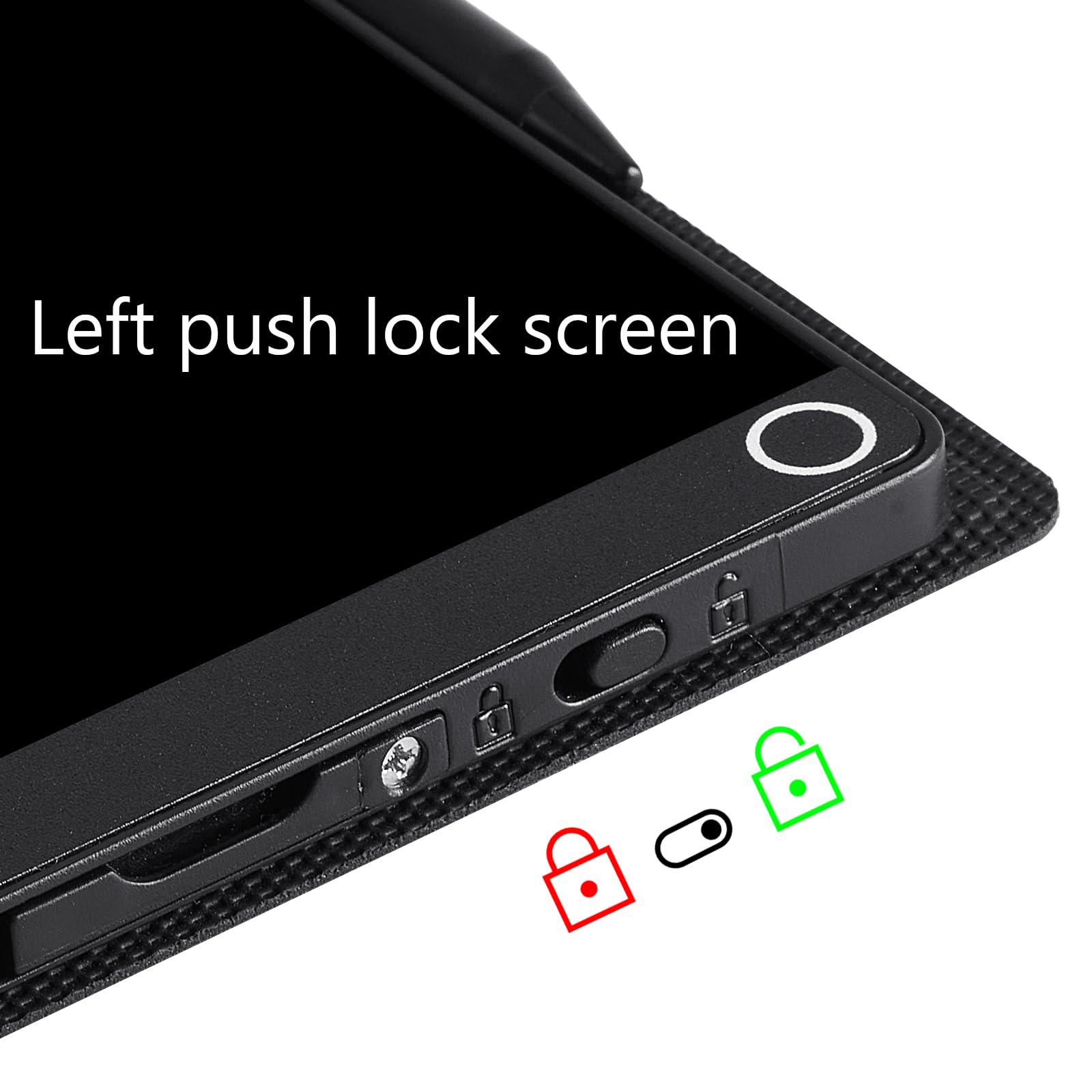 Portable 6.5” LCD Writing Board – Reusable Digital Memo Tablet with One-Touch Erase (Black)