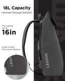 Lenovo Legion Gaming Backpack GB400 – Lightweight Water-Repellent 16″ Laptop Backpack with Anti-Shock Protection (Dark Grey)